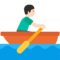Person Rowing Boat - Light emoji on Google
